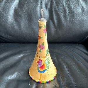 Vintage Oumsby Ganz rooster ceramic bottle Tuscan or Southwestern